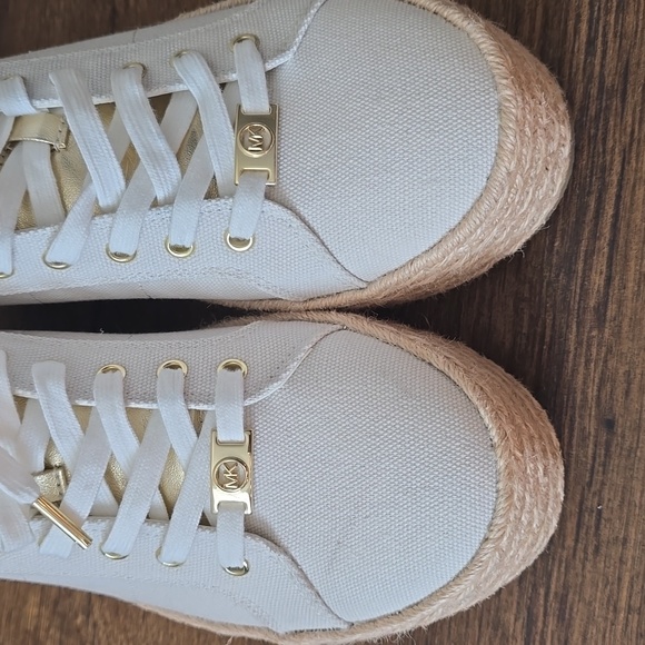 MICHAEL Michael Kors Women's Libby Lace Up Espadrille Sneakers, Chalk - Picture 6 of 6